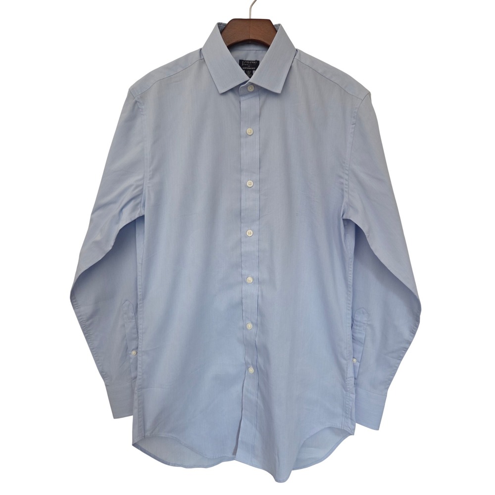 J. Crew Performance Dress Shirt Slim Men 14.5 32 Blue NWT $120 CB001
